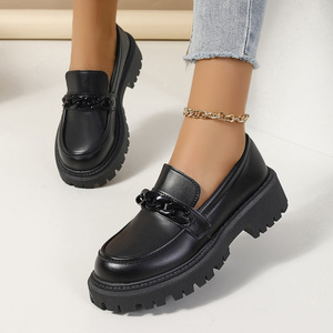 <span class=keywords><strong>Chaussures</strong></span> confortables <span class=keywords><strong>pour</strong></span> femmes, style anglais, en cuir, à enfiler, plates, à talon bas, grandes tailles, nouvelle collection printemps-automne 2026 - Product Image 6