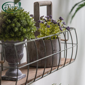 Étagère murale rectangulaire en fer forgé pour fleurs, style romantique français, pour intérieur et extérieur, A2668 - Product Image 2