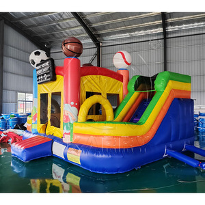Casa de Brinco Inflable con Temática Deportiva, Castillo Hinchable para Niños con Cancha de Fútbol y Baloncesto para Parques y Eventos Escolares - Product Image 5
