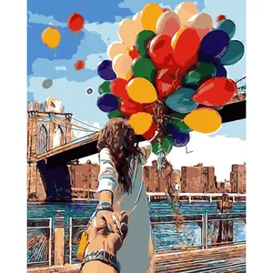 Wholesale Diy Digital Decor Painting By Numbers Modern Painting Romantic Balloon For Home Decoration