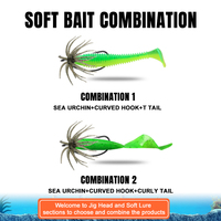 MISTER LURE Nouvelle Taille Leurre Souple 20mm 25mm 32mm Leurre de Pêche Urchin pour Black-bass et Truite Spécial OEM TPE Leurre Urchin Marin