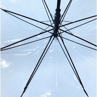 YS-1007 Parapluie promotionnel transparent en gros d'usine, parapluie pas cher pour l'extérieur à ouverture automatique en POE avec logo