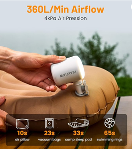Compressore d'Aria Elettronico Portatile ad Alta Pressione 30-50 PSI 2200mAh con Luce LED per Campeggio ed Escursionismo, Vendita all'Ingrosso dalla Fabbrica Cinese - Product Image 6