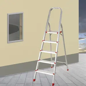 Multifunctional Use Folding 5 Steps Ladder Lightweight Aluminum Home Modern Ladder With Ce/en131