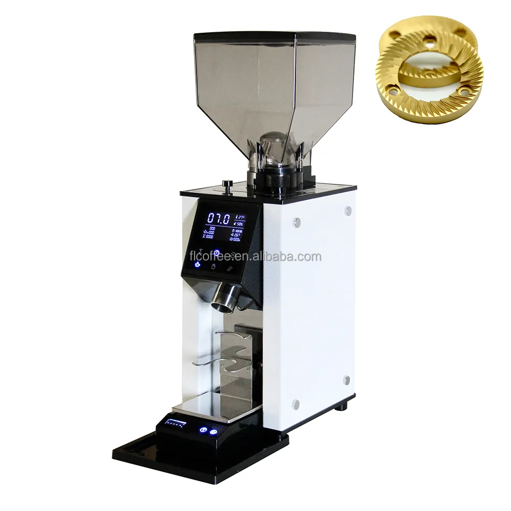 New Design Commercial Automatic Coffee Grinder with Digital Scale by Weight ZF64W Commercial Coffee Grinder