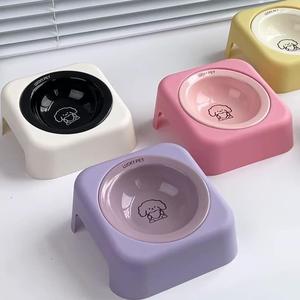 Perlindungan aman keramik kucing anjing piring makanan minum pengumpan mangkuk hewan peliharaan dalam ruangan rumah - Product Image 6