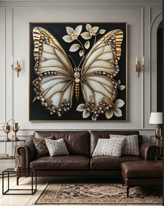 Decoración Moderna Personalizada para el Hogar, <span class=keywords><strong>Arte</strong></span> Mural Tridimensional de Mariposas Coloridas, Pinturas Murales Abstractas Hechas a Mano - Product Image 4