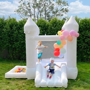 Bastante superventas <span class=keywords><strong>mini</strong></span> boda blanca interior al aire libre niño jugando juguete blanco castillo inflable Casa de rebote - Product Image 1