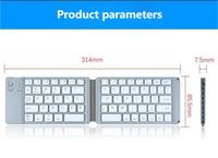 Keyboard Bluetooth portabel, tipis dan ringan, nirkabel mini lipat dua sistem umum untuk berbagai sistem
