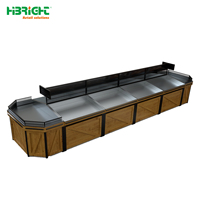 Étagère de présentation de fruits et légumes de haute qualité, robuste, stable, en métal, double face, 4 niveaux, pour supermarché, Highbright Luxury