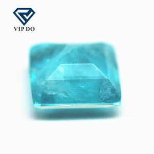 6*6mm-10*10mm 스퀘어 스텝 컷 아쿠아 블루 퓨전 돌 포함 보석 합성 크리스탈 전기석 보석 패치 워크 보석 - Product Image 4