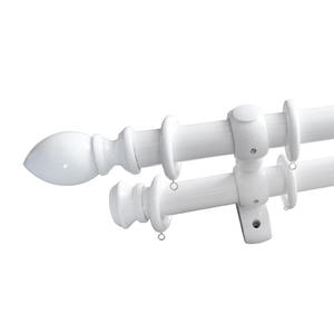 Tringle à rideaux en <span class=keywords><strong>bois</strong></span> avec accessoires pour tringle à rideaux, poteaux en <span class=keywords><strong>bois</strong></span> de Noël, anneaux en <span class=keywords><strong>bois</strong></span> pour rideaux, longueur 6 m, 28 mm, 35 mm, 500 pièces - Product Image 4