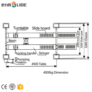 Cric coulissant 4 poteaux quatre cylindres élévateur de voiture hydraulique 5000kg capacité de levage certifiée CE pour la réparation de véhicules de garage à <span class=keywords><strong>domicile</strong></span> - Product Image 3