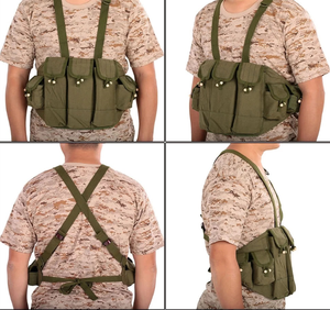 DFTV302  OD Green Hunting Combat Magazine Ammo Pouches Tactical Chest Rig Vest - Product Image 3