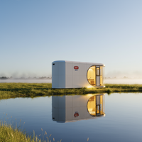 Maisons conteneurs durables, maisons préfabriquées, structures en acier, villas conteneurs avec piscine