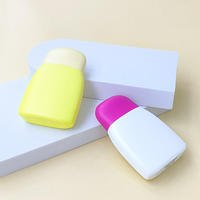 Bouteille carrée en plastique PP de 50 ml de haute qualité, rechargeable et étanche, pour lotion, crème solaire, fond de teint et emballage de protection solaire