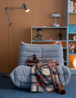 Canapé paresseux Atunus Nordic moderne en velours côtelé, mobilier de salon et chambre, compressé sous vide, fauteuil individuel sans structure pour le sol
