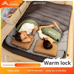 Sac de couchage double Beishan Wolf pour adultes, camping en plein air, couple, toutes saisons, universel, épaissi, anti-froid, couverture de sieste - Product Image 2