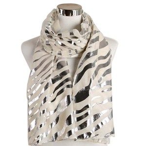 Chal tradicional largo de verano con estampado de poliéster y rayas clásicas para mujer, bufanda elegante de verano - Product Image 6