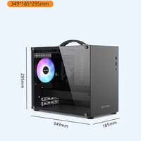 Zeromaster Boîtier PC portable en aluminium Micro ATX Mini ITX MATX Panneau latéral en verre de conception verticale pour les tours de boîtiers d'ordinateur de jeu