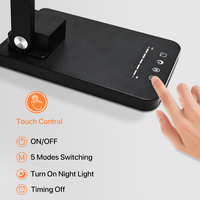 Nordique 4 couleurs température Portable bureau tactile lampe à LED bureau Dimmable lampe de Table lecture avec veilleuse latérale