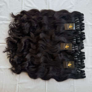 Proveedores de cabello rizado ondulado recto indio crudo sin procesar de alta calidad, proveedor de cabello humano crudo brasileño, paquetes de cabello crudo natural - Product Image 2