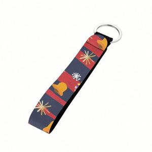 Llavero Personalizado con Cordón Corto, Clip Metálico, Hebilla de Tela, Cordón para Muñeca, Transferencia Térmica, Poliéster, Anillo para Llaves de Teléfono Móvil - Product Image 3