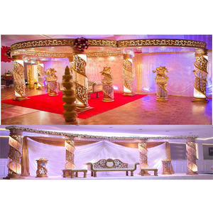 Vente flash Mandap de mariage indien en cristal, Mandap de rêve pour mariage, Mandap éclairé en cristal, Mandap de mariage en fibre de cristal de haute qualité, Espagne - Product Image 1