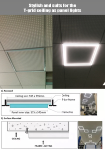Plafonnier encastré LED pour escalier 2x2, <span class=keywords><strong>luminaire</strong></span> intérieur 4000k, hall, panneau LED de <span class=keywords><strong>plafond</strong></span> <span class=keywords><strong>60x60</strong></span>, lumière SAA - Product Image 6