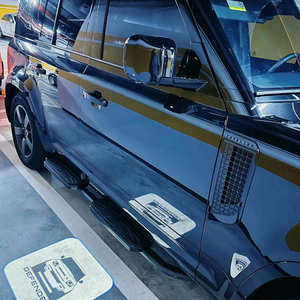 Marchepieds latéraux en alliage d'aluminium noir avec design <span class=keywords><strong>Union</strong></span> Jack pour Defender 110 2020-2023 - Product Image 6