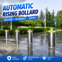 Bollard Hidrolik Baja Tahan Karat Kekuatan Tinggi, Penghalang Kendaraan, Tiang Keamanan Otomatis Retractable Tugas Berat IP68