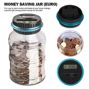 Tirelire électronique Comptoir numérique LCD Comptage de pièces de monnaie Boîte d'économie d'argent Pot de pièces de monnaie Boîte de rangement pour <span class=keywords><strong>USD</strong></span> <span class=keywords><strong>EURO</strong></span> Cadeaux d'argent - Product Image 4