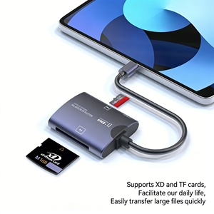 Lector <span class=keywords><strong>de</strong></span> Tarjetas USB-C 2 en 1 TF XD OTG <span class=keywords><strong>de</strong></span> Aleación <span class=keywords><strong>de</strong></span> Aluminio, Sin Controladores, Plug and Play, para <span class=keywords><strong>Lectura</strong></span> y Copia <span class=keywords><strong>de</strong></span> Datos <span class=keywords><strong>de</strong></span> Equipos <span class=keywords><strong>de</strong></span> Fotografía - Product Image 4