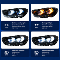 Pour X1 F48 F49 2016-2023 : Ensemble de phares LED modifiés, pièces de rechange de course, lentille de projecteur, DRL, Plug and Play, éclairage avant