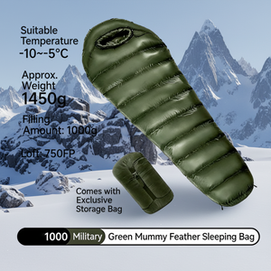 Coussin <span class=keywords><strong>de</strong></span> <span class=keywords><strong>couchage</strong></span> ultra-léger en <span class=keywords><strong>duvet</strong></span> <span class=keywords><strong>d</strong></span>'<span class=keywords><strong>oie</strong></span> 1000G pour le camping par temps froid, <span class=keywords><strong>sac</strong></span> <span class=keywords><strong>de</strong></span> <span class=keywords><strong>couchage</strong></span> momie pour des aventures en plein air confortables - Product Image 1