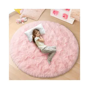 Wholesale Round Shaggy Modern Area Rugs Floor Mat Fluffy Rugs Living Room Large Carpet