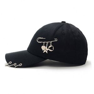 New Fashion Adjustable Size for Outdoor Iron Ring With <b>Pin</b> Decorated Baseball <b>Hat</b> for Men and Women - Product Image 2