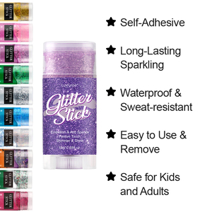 <span class=keywords><strong>Gel</strong></span> <span class=keywords><strong>pailleté</strong></span> pour cheveux, <span class=keywords><strong>visage</strong></span> et corps, bâton de paillettes violet pour concerts de chanteurs, festivals de musique - Product Image 2