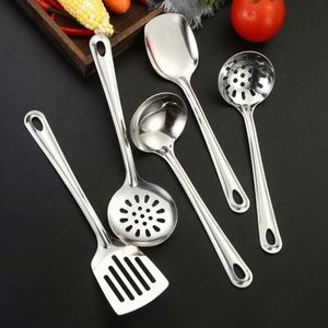 Wholesale Individual Portions Stainless Steel Soup <b>Spoon</b> for Hotel Buffet Long Handle Metal <b>Serving</b> <b>Spoon</b> Spatula Utensils Set - Product Image 6