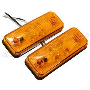 2/4/6 pièces, 4 LED, clignotants latéraux ambre, feux de signalisation, lampes pour bus, camions, remorques, caravanes, 12~24V E8 - Product Image 1