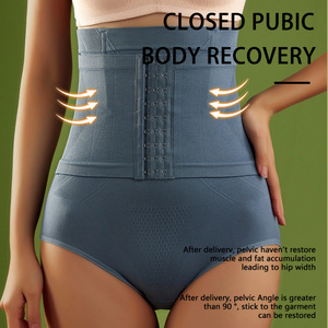 Faja Moldeadora Postparto de Cintura Alta con 4 Hileras de Ganchos, Control Abdominal, Reparación Pélvica, Levantador de Glúteos, Recuperación Postnatal - Product Image 1
