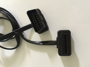 Cable de extensión OBDII ultrafino de 60 cm, 8 núcleos, macho a hembra, cable plano en forma de L de ángulo recto L584 - Product Image 1
