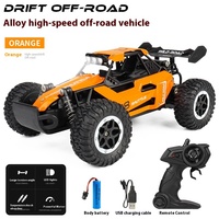 Voiture télécommandée en alliage de niveau expert 1:16, 2,4 G, haute vitesse, modèle de course tout-terrain, câble de chargeur USB, jouet parfait pour les garçons