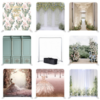 Support de toile de fond portable en tissu tendu Bannerking, installation facile sans outils, pour événements et fêtes