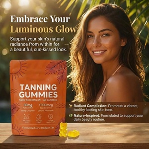 Gummies bronzantes sans soleil OEM en promotion pour un éclat naturel, véganes et sans sucre, hydratation de la peau, supplément de bronzage, 30 gummies - Product Image 2