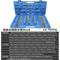 Kit d'outils à main en alliage de 110 pièces, accessoires métriques M2 à M18, jeu de tarauds et filières pour vis et écrous avec poignée de clé, DIY OEM