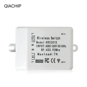 Qiachip Chất Lượng Cao Mini Chuyển Đổi Phổ AC 85-265V 1CH Tiếp Sức Không Dây Điều Khiển Từ Xa Receiver 433MHz KR8601-1w + kr2201e - Product Image 3