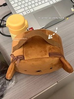 Sac de rangement cosmétique portable de grande capacité pour femmes, pochette de maquillage en polyester design ours mignon, étui de style dame avec logo