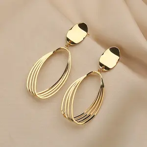 韩国潮流不规则螺柱耳环气质女孩时尚耳夹多设计几何环形耳环