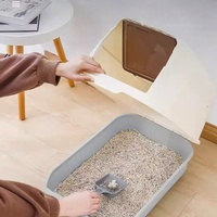 Kunststoff Kitty Litters Boxen Bin Schrank Große Katze Toilette Belüftung Geschlossene Möbel mit geräumigem Raum und abnehmbarem Tablett